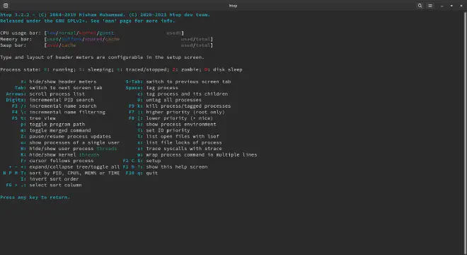 Htop help